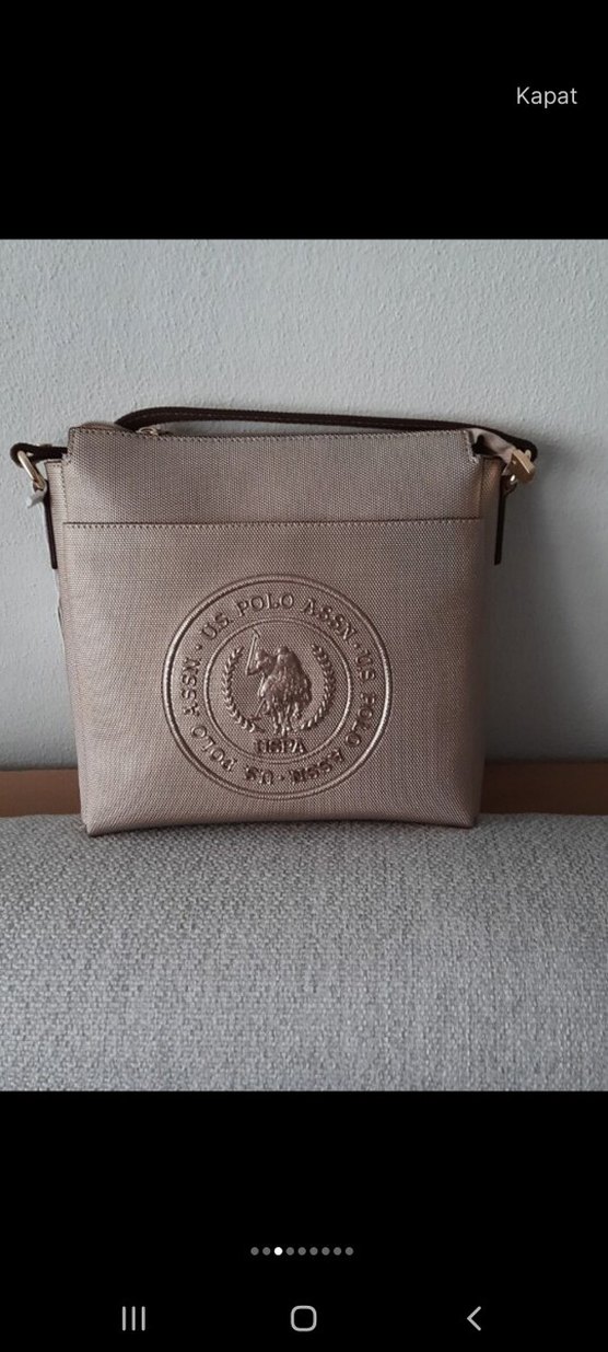 U.S. Polo Assn. Bej Kadın Deri Çapraz Çanta - Görsel 4