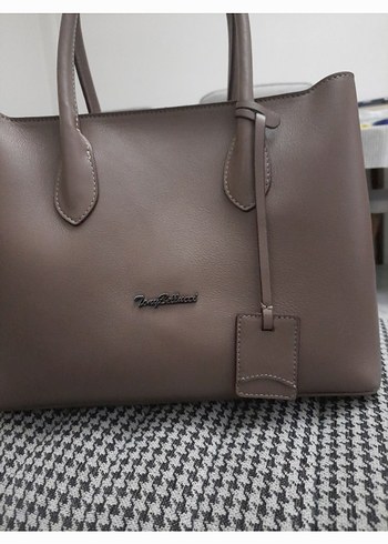 Bej Deri Kadın İş Çantası - Görsel 2