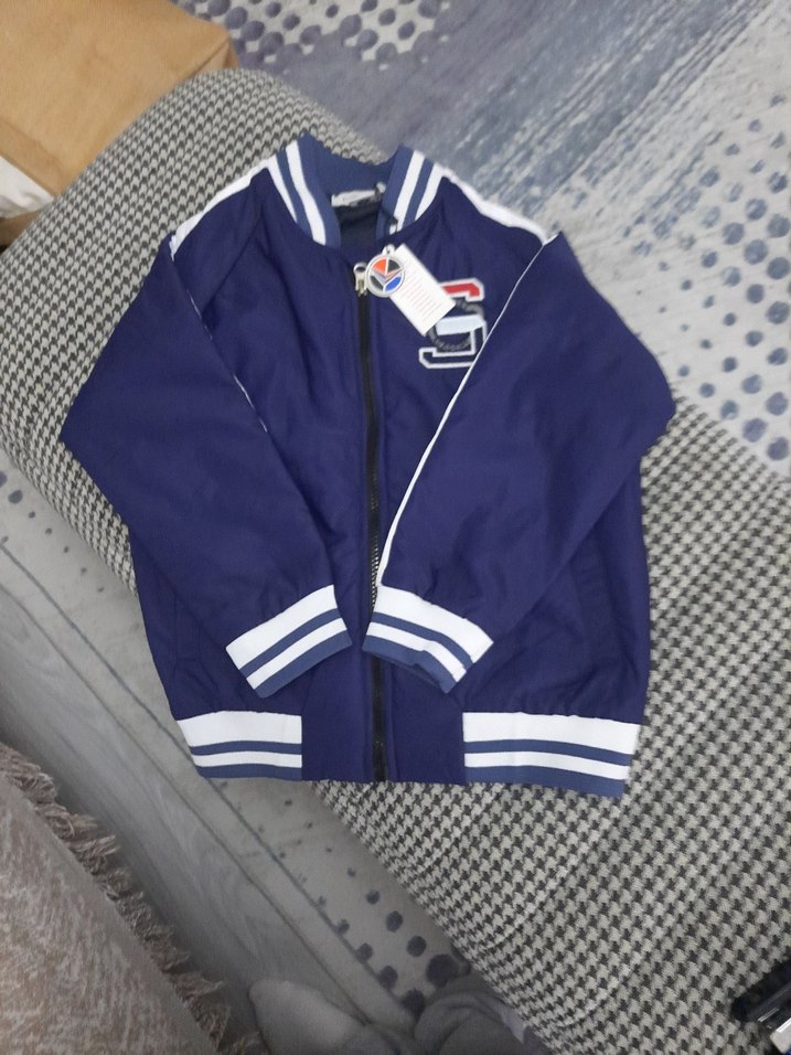 Mavi Fermuarlı Erkek Çocuk Sweatshirt - Görsel 2