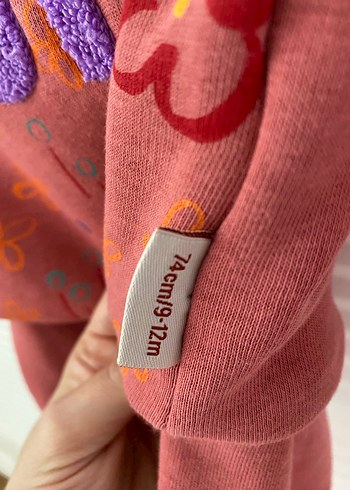 Nakışlı Kalın Triko Pembe Bebek Kız Takımı - Görsel 4