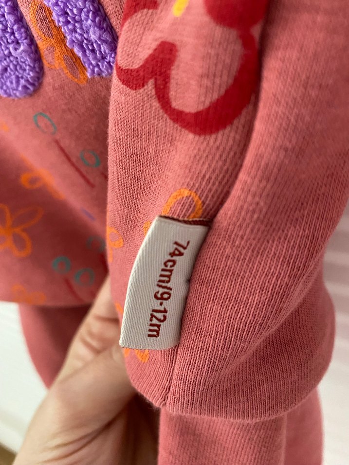 Nakışlı Kalın Triko Pembe Bebek Kız Takımı - Görsel 4