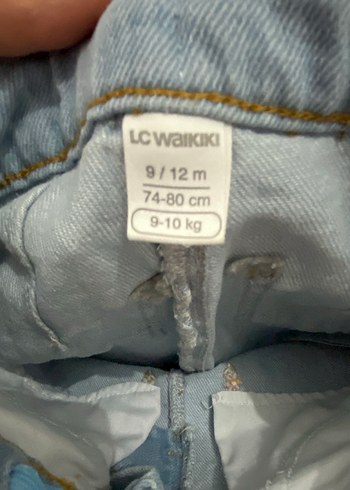 Nakışlı Düğmeli Mavi Kız Kot Pantolon - Görsel 7