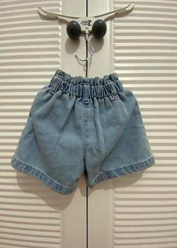 Kalpli Kız Bebek Kot Şort - Görsel 3