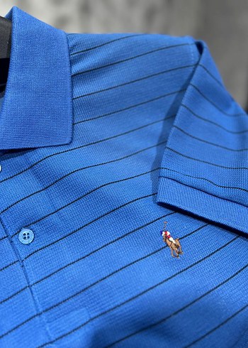 Düğmeli Mavi Erkek Polo Tişört XXL BEDEN