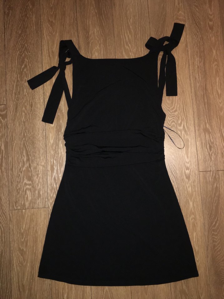 Bikbok sırt dekolteli Drapeli Midi Kadın Elbise - Görsel 4