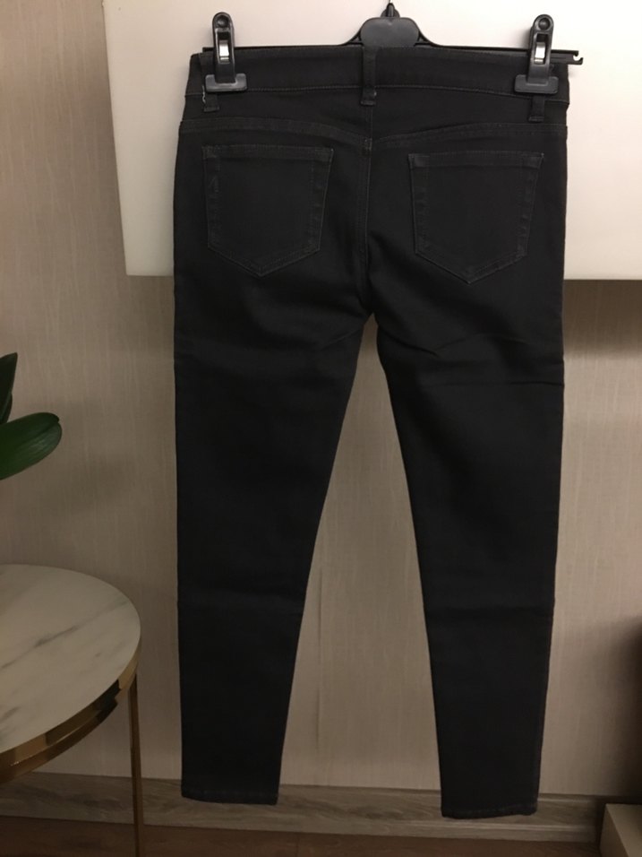 Bordo Kadın Kemerli Dar Paça Pantolon - Görsel 3