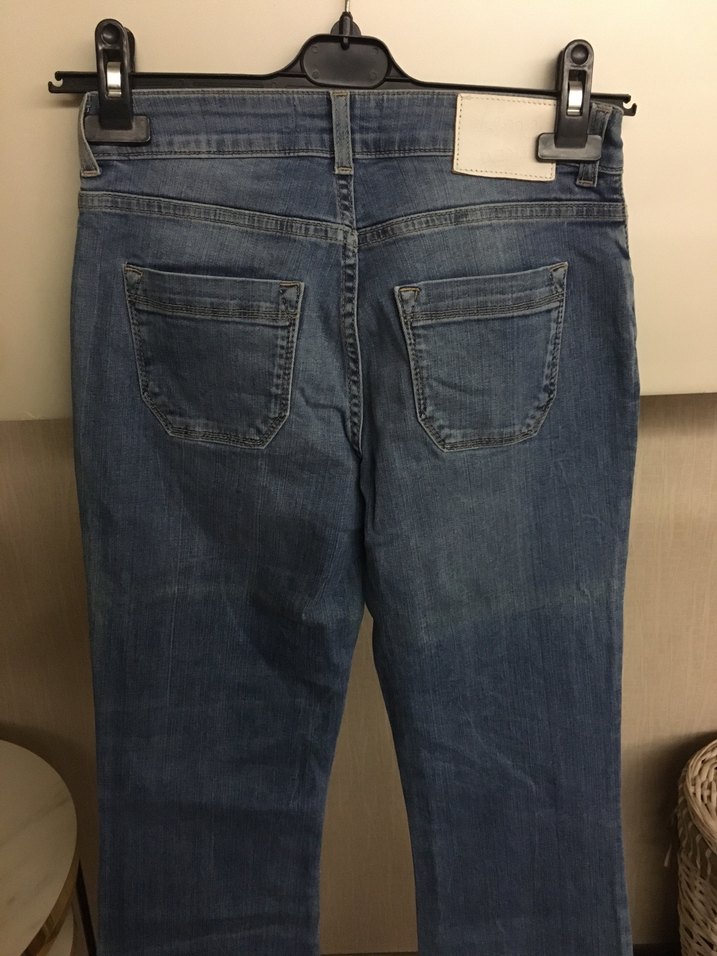 Mavi Baskılı Kadın Denim Pantolon - Görsel 5