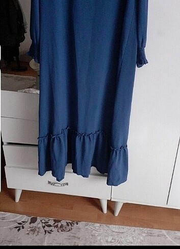 46 Beden mavi Renk Elbise 
