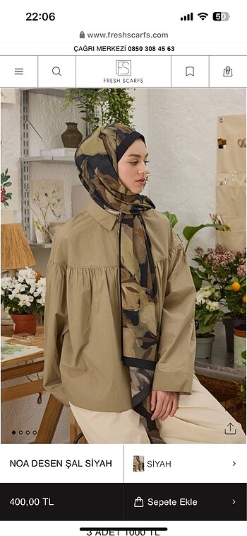 Fresh scarfs garden of time serisi noa şal
