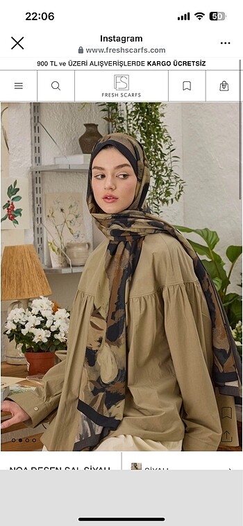 Diğer Fresh scarfs garden of time serisi noa şal