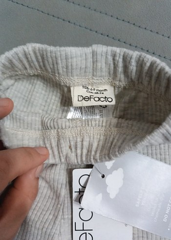 Defacto Düğmeli Bej Kız Çocuk Rahat Kesim Tayt