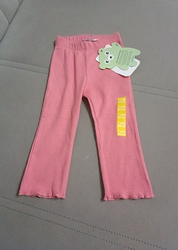 Pembe Kız Çocuk Fırfırlı Tayt