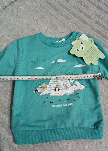 Turkuaz Baskılı Erkek Çocuk Sweatshirt - Görsel 6