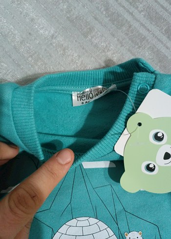 Turkuaz Baskılı Erkek Çocuk Sweatshirt - Görsel 3