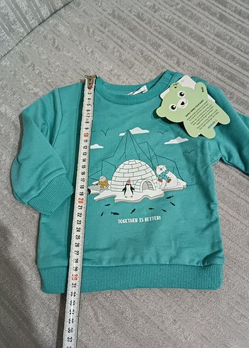 Turkuaz Baskılı Erkek Çocuk Sweatshirt - Görsel 5