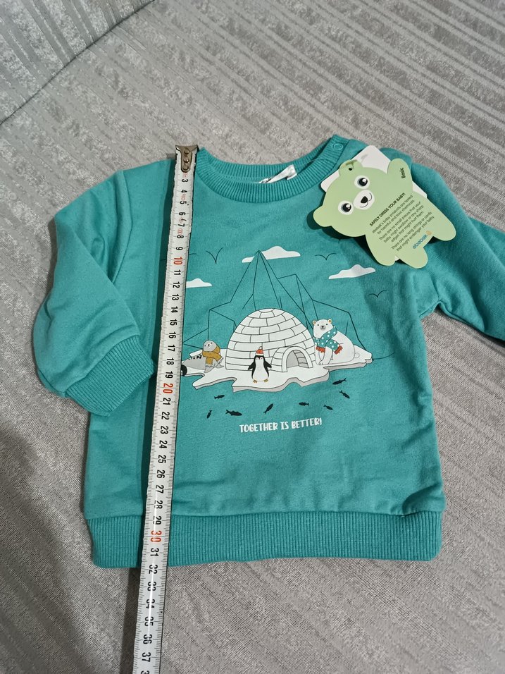 Turkuaz Baskılı Erkek Çocuk Sweatshirt - Görsel 5