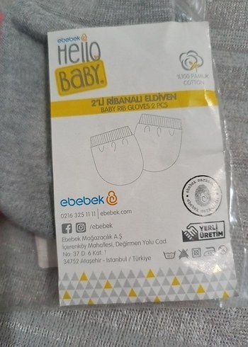 Kız Bebek Gri ve Pembe Desenli Eldiven - Görsel 2