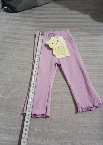 Kız Çocuk Mor Fırfırlı Tayt - Görsel 2