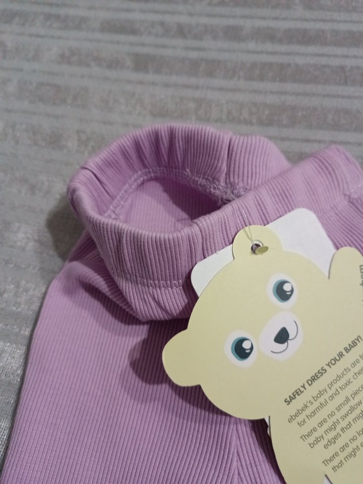 Kız Çocuk Mor Fırfırlı Tayt - Görsel 5