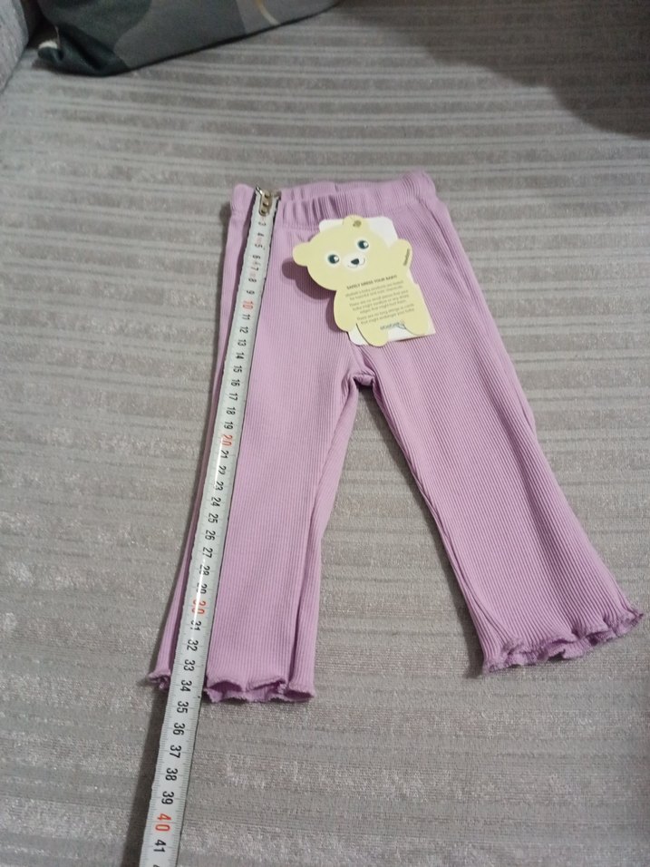 Kız Çocuk Mor Fırfırlı Tayt - Görsel 2