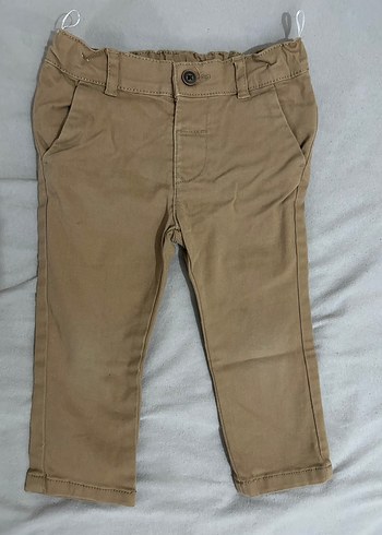 Erkek Çocuk Bej Düğmeli Pantolon