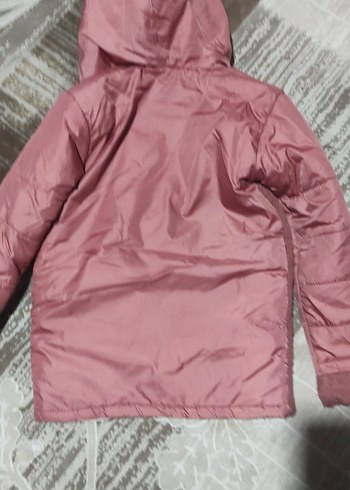 10 Yaş Beden Kız Çocuk Parlak Pembe Kapüşonlu Ceket