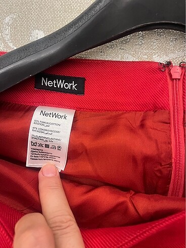 s Beden kırmızı Renk Network kalem etek
