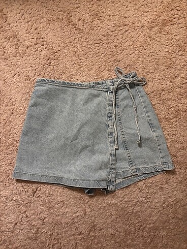 Stradivarius jean şort etek