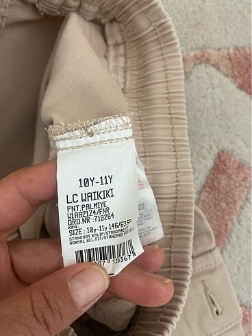 10 Yaş Beden ten rengi Renk Kız çocuk yandan cepli gabardin pantolon