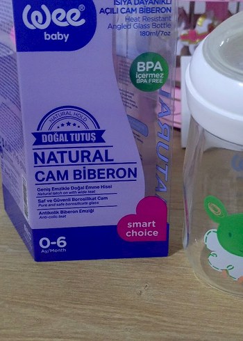 Wee Baby 180ml Isıya Dayanıklı Cam Biberon