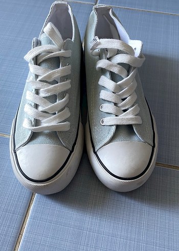40 Beden Mavi Denim Kadın Spor Ayakkabı Converse benzeri