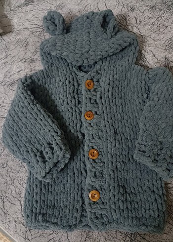 Kapüşonlu puffy hırka