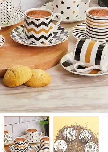 Karaca Nossa 6'lı Renkli Kahve Fincanı Takımı 80 ml - Görsel 2