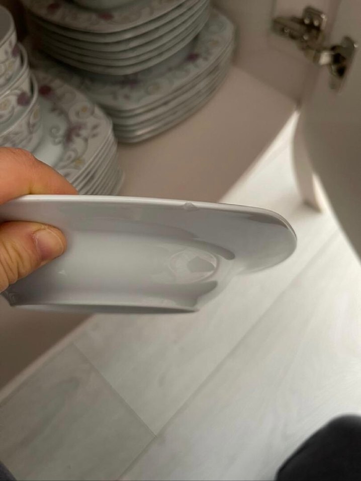 Nakışlı Beyaz ve Gri Yemek Takımı - Görsel 4