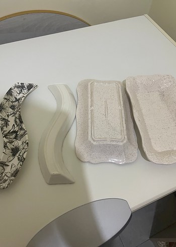 Dekoratif Gri Beyaz Gıda Kapları - Görsel 4