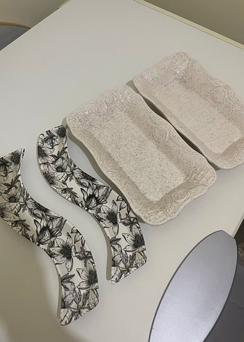 Dekoratif Gri Beyaz Gıda Kapları - Görsel 2