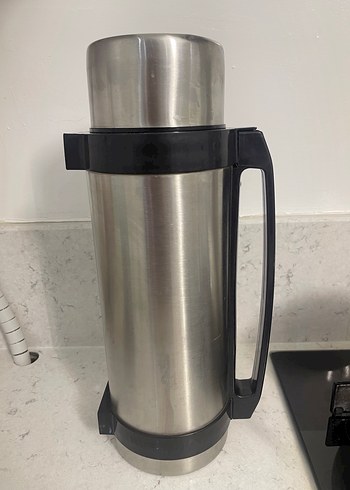 Gri Çelik Termos Matara 3 - Görsel 2