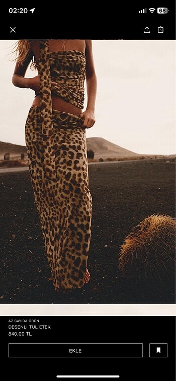 Zara leopar etek