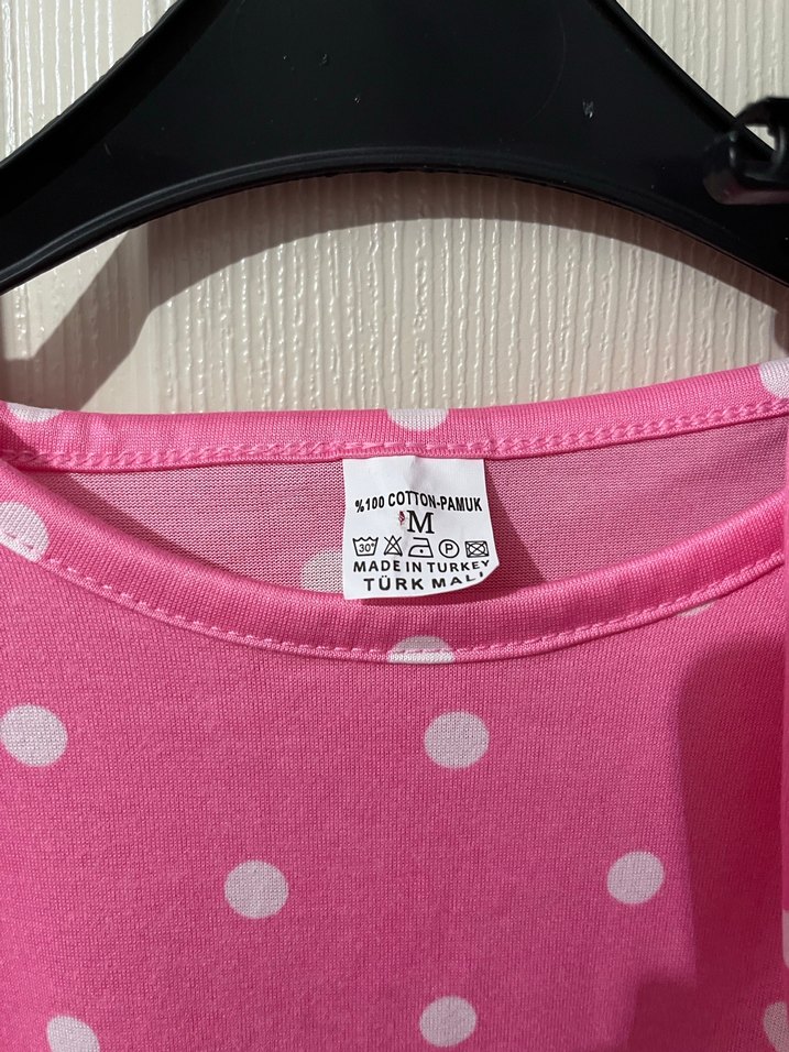 Pembe Puantiyeli Kadın Pijama Takımı - Görsel 2