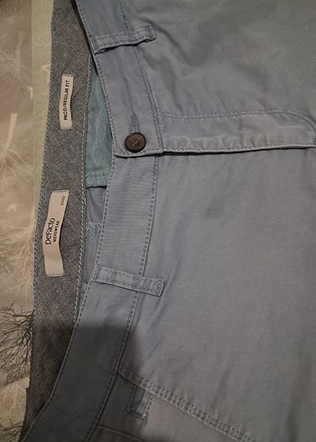 DeFacto Paco Model Chino Pantolon - 33/32 Beden - Buz Mavisi - Görsel 7