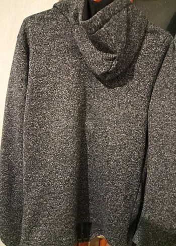 Antrasit Gri / Neon Detaylı - 3 Cepli Kapüşonlu Hırka Spor Kesim - Görsel 3