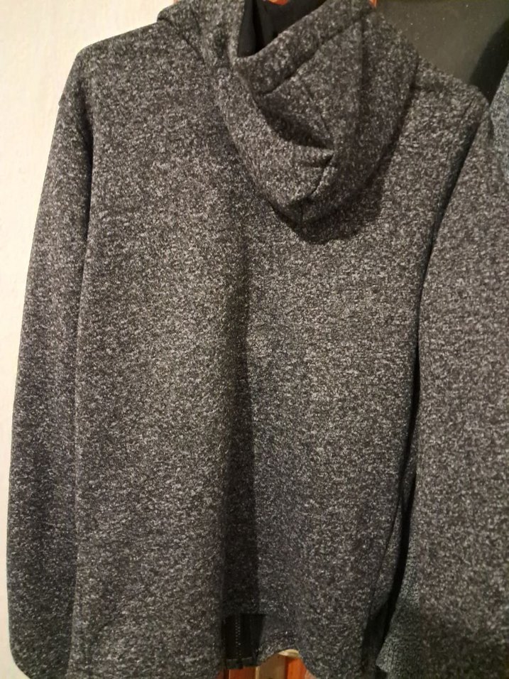 Antrasit Gri / Neon Detaylı - 3 Cepli Kapüşonlu Hırka Spor Kesim - Görsel 3