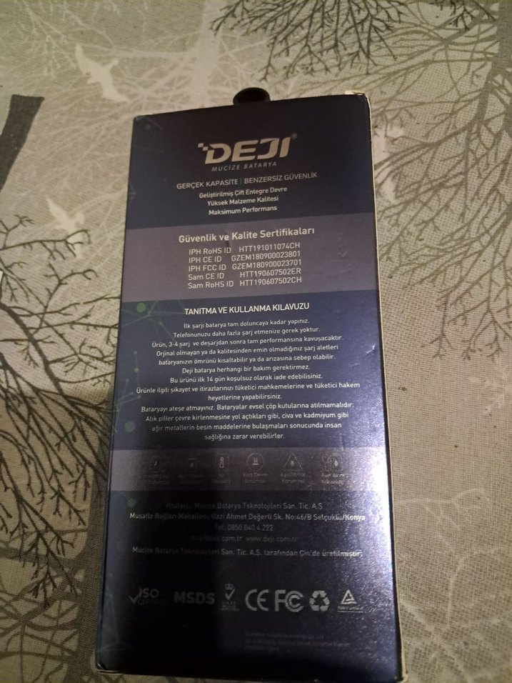 Deji Mucize Batarya (Redmi Note 7 / Pro- BN4A) +Tamir Seti Yüzük - Görsel 2