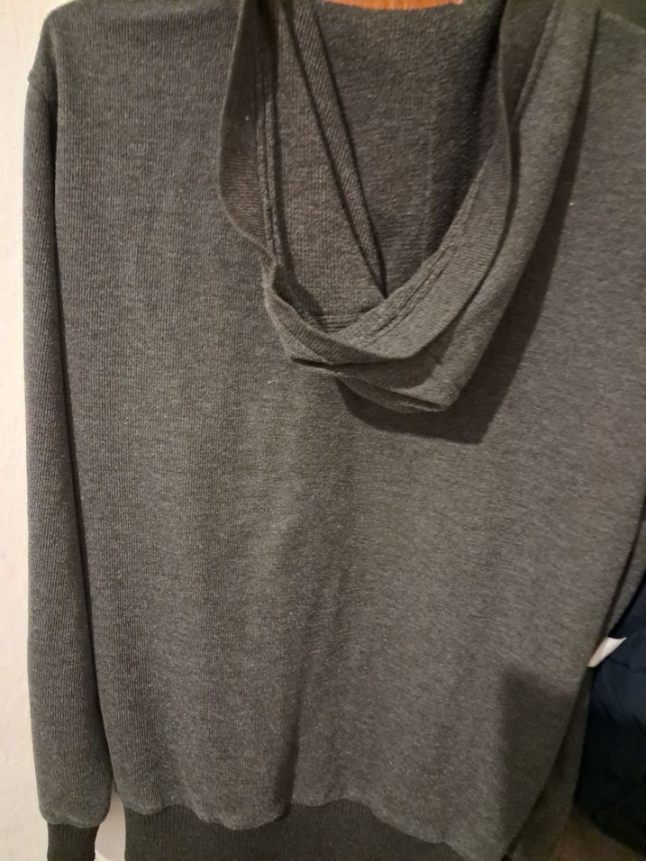 DeFacto XL Kapüşonlu Gri Sweatshirt / Hırka - Görsel 3