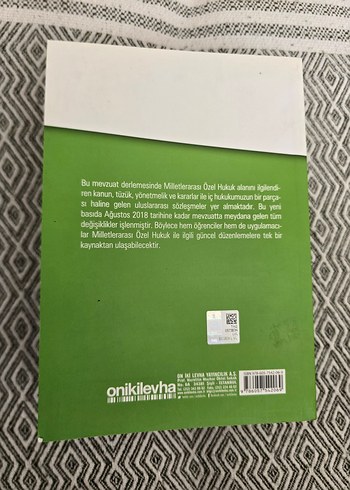  Milletlerarası Özel Hukuk Mevzuatı Kitabı