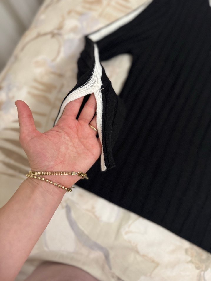 Uzun Kollu Siyah Triko Kadın Kazak - Görsel 3