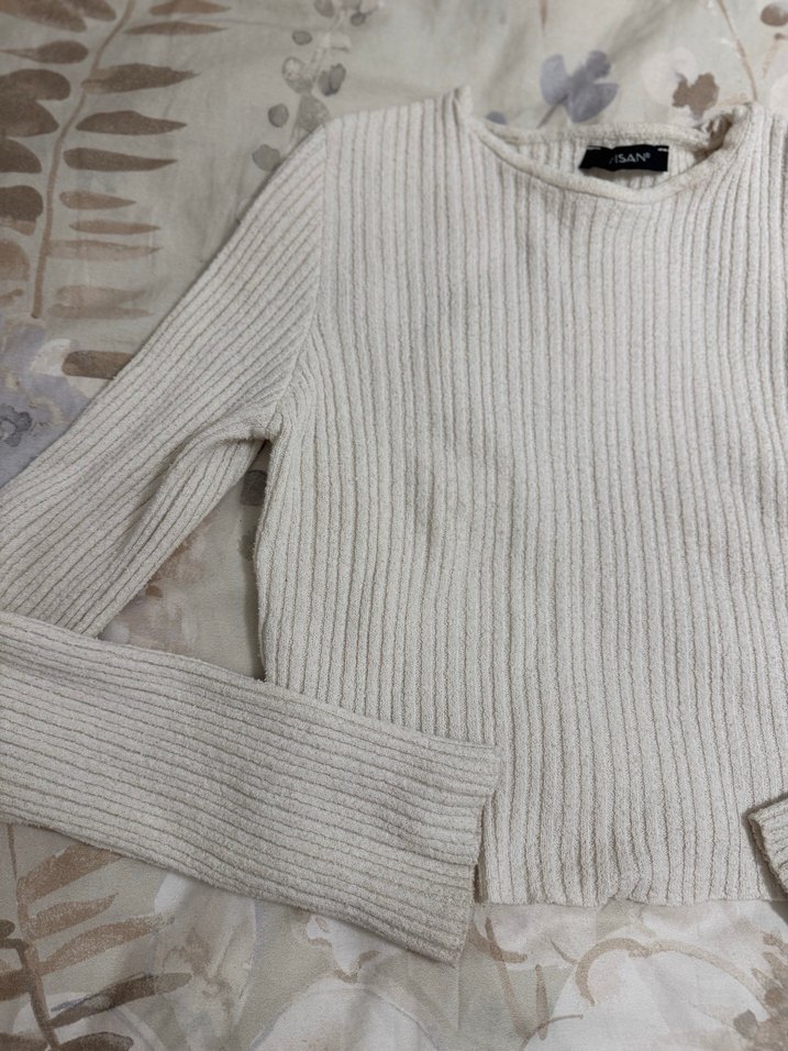 Beyaz Triko Kadın Kazak - Görsel 2