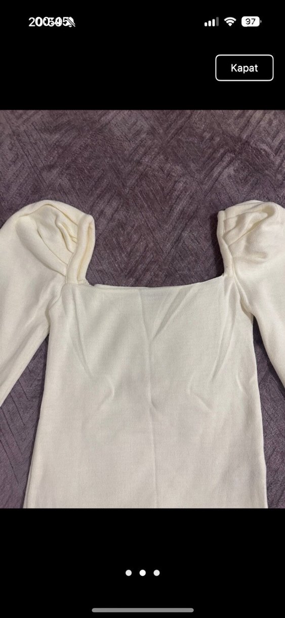 Kadın Beyaz Uzun Kollu Bluz - Görsel 2