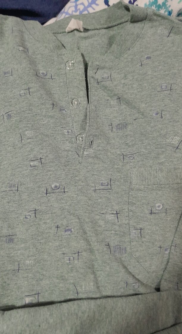 Düğmeli Erkek Pijama Takımı - Görsel 2