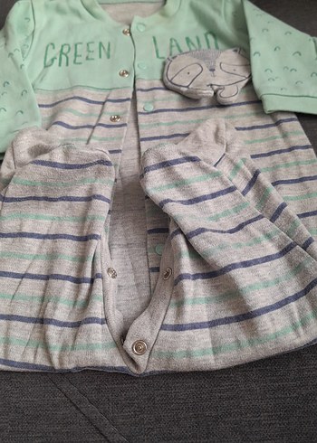 Çok Renkli Düğmeli Bebek Body - Görsel 7